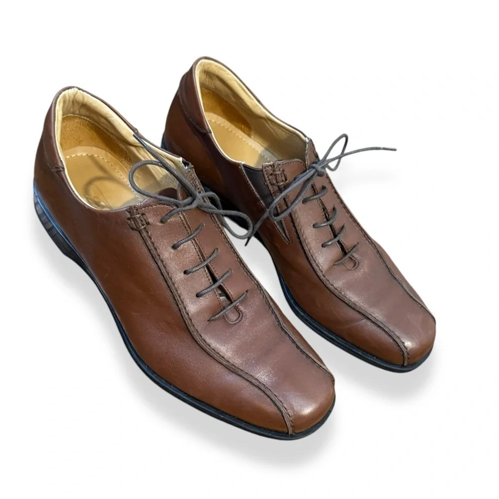 COACH ✘ Corwin BikeToe Dress Oxford Brown Leather Lace Up Shoe Made in Italy, 9